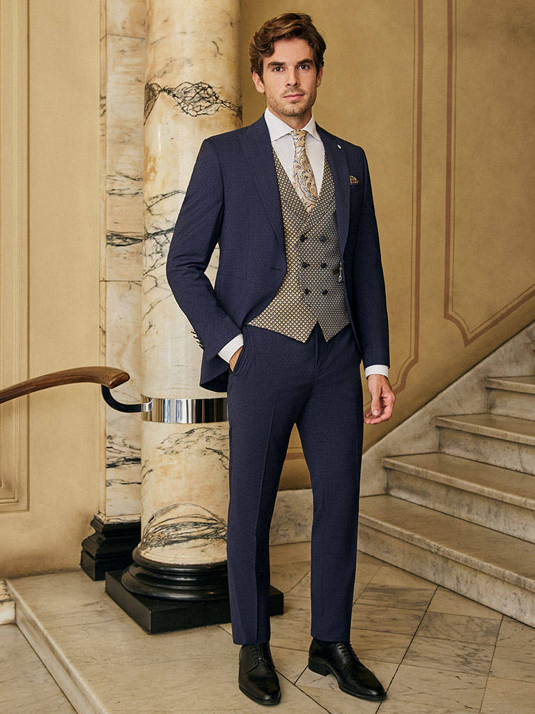 bräutigam anzug vintage blau